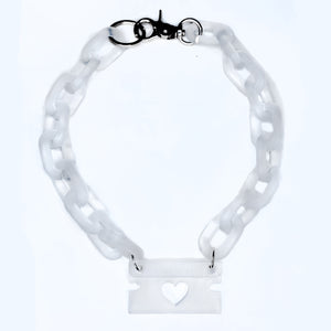 Frosted Razor Blade Necklace
