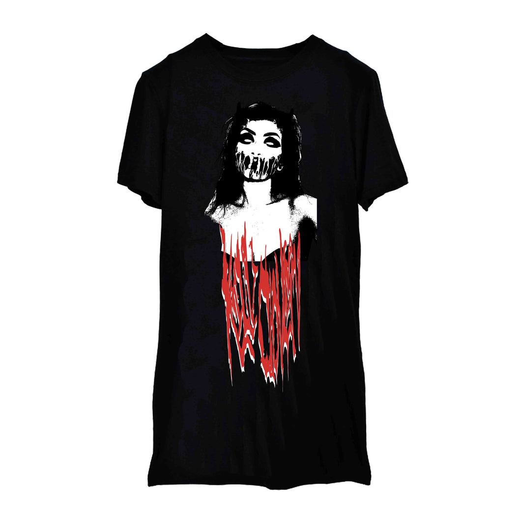 zombie girl black goth shirt