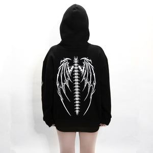 goth angel hoodie