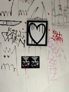 Black Bleeding Heart Painting
