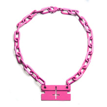 Load image into Gallery viewer, Inverted Cross Razor Blade Necklace (3 Colors)