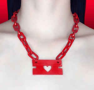 Heart Razor Blade Necklace (3 Colors)
