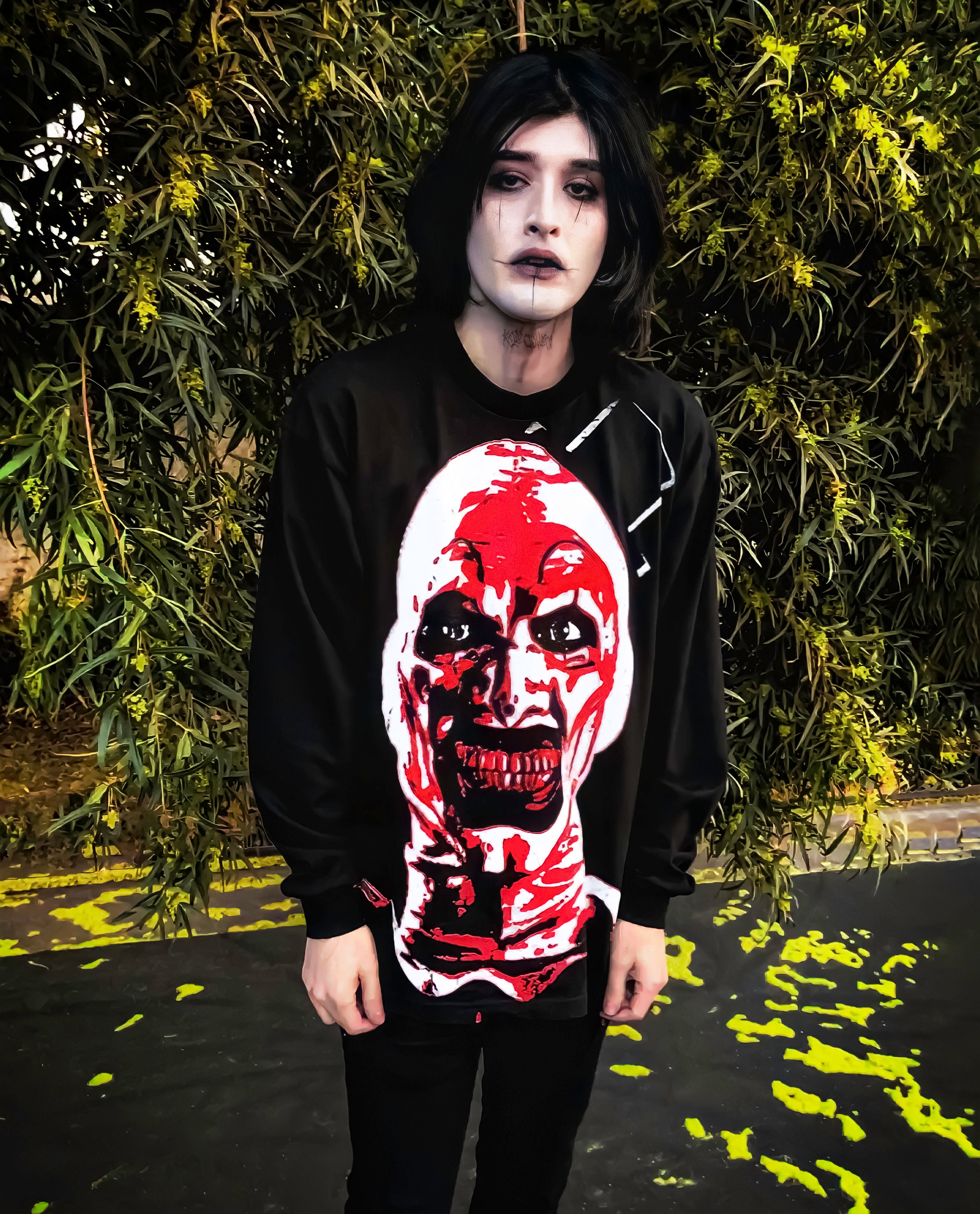 WACKO MARA　TERRIFIER LONG SLEEVE T-SHIRT Wacko Maria Terrifier Washed Heavy Weight Long Sleeve T